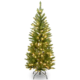 6.5ft. Pre-Lit North Valley™ Spruce Pencil Slim Artificial Christmas Tree, Clear Lights