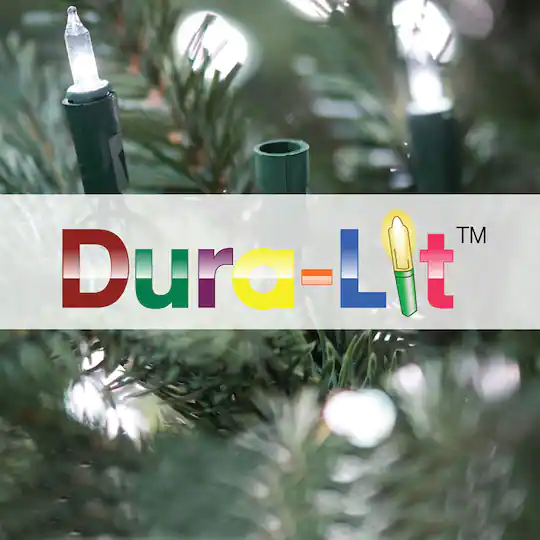 7.5ft. Pre-Lit Champagne Tinsel Fir Slim Artificial Christmas Tree, Clear Dura-Lit™ Lights